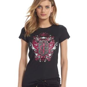 Juicy Couture Glitter Crest T-Shirt Size M